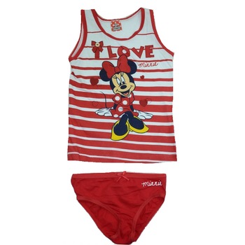 Set maiou si chilot pentru fete E Plus M Disney Minnie Mouse DIS MF 52 32 2181, Rosu 2578 Set maiou si chilot pentru fete E Plus M Disney Minnie Mouse DIS MF 52 32 2181, Rosu 2578
