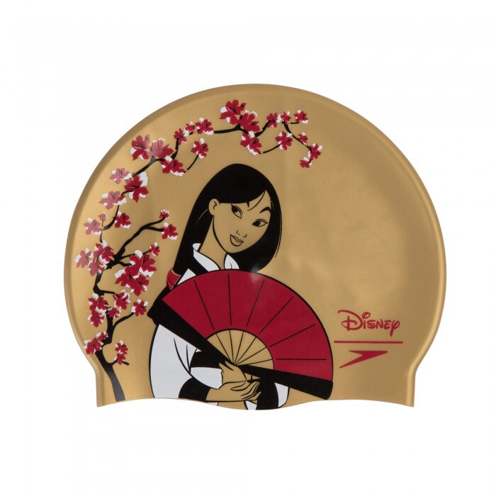 Casca inot pentru copii Speedo Disney Mulan Slogan auriu-rosu