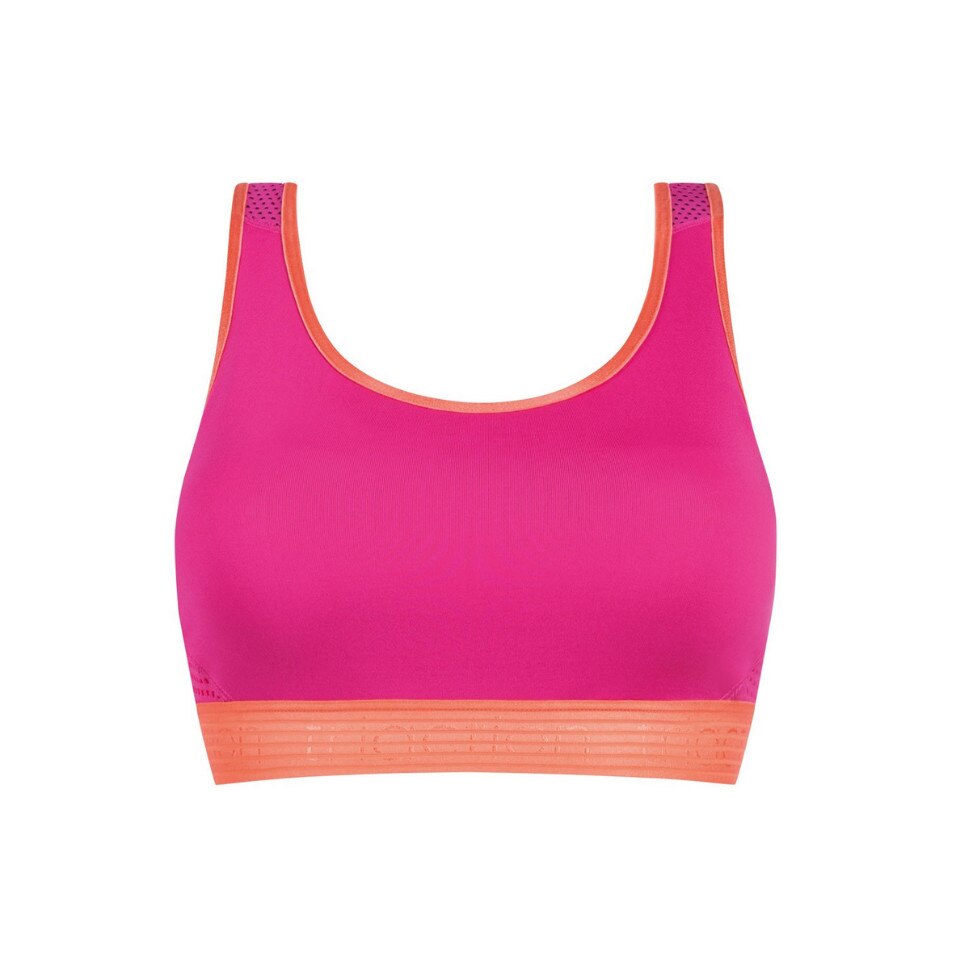 Bustiera pentru sport, Triumph Triaction Sports Top Pro P, Roz Ciclam, XS