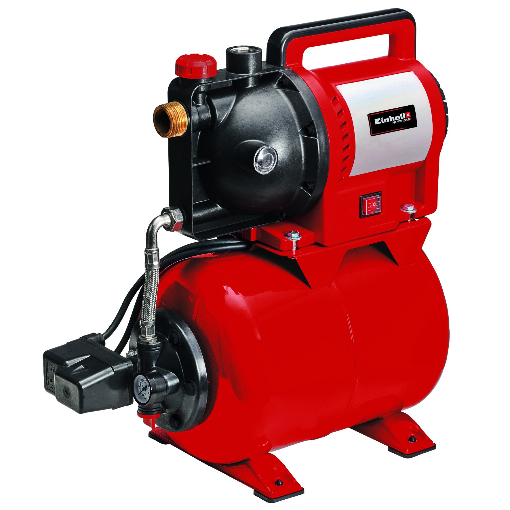 Hidrofor Einhell GC-WW 1045 N, 1050 W, rezervor 20 L, 4500 L/h, aspiratie 8 m, inaltime maxima 48 m