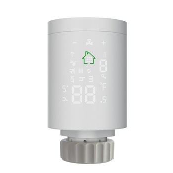 Robinet termostat smart WiFi pentru radiatoare, comenzi touch, conectivitate prin hub Zigbee cu aplicatie Tuya, compatibilitate Amazon Alexa sau Google Home Robinet termostat smart WiFi pentru radiatoare, comenzi touch, conectivitate prin hub Zigbee cu aplicatie Tuya, compatibilitate Amazon Alexa sau Google Home