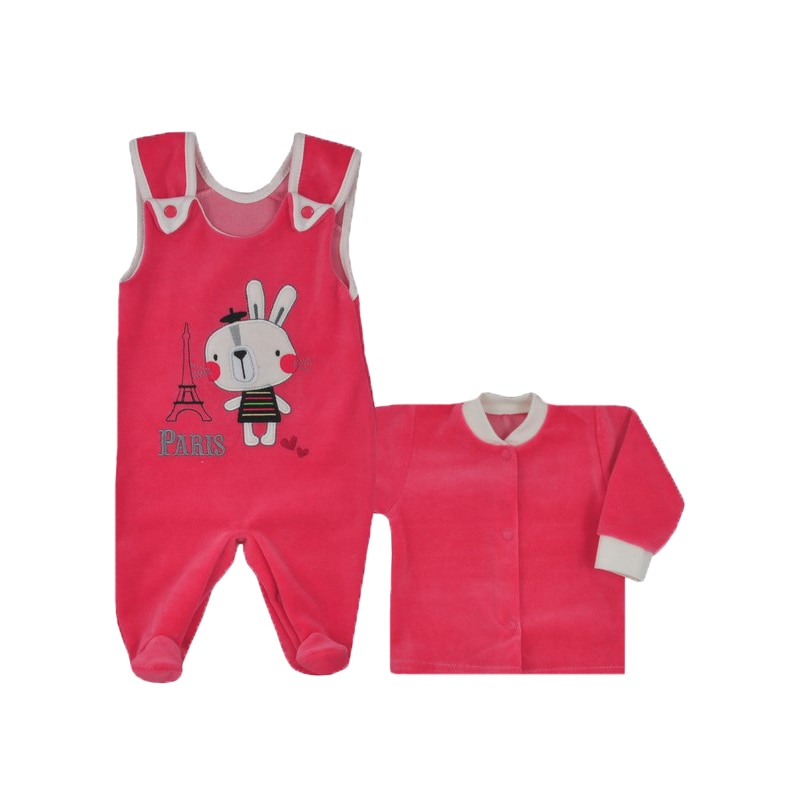 Compleu 2 piese pentru fete Koala Swiata 05-087R, Rosu 68 cm