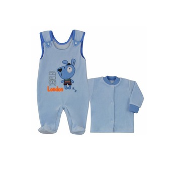 Compleu 2 piese pentru baieti Koala Swiata 05-087A2, Albastru 68 cm Compleu 2 piese pentru baieti Koala Swiata 05-087A2, Albastru 68 cm