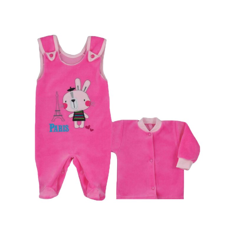 Compleu 2 piese pentru fete Koala Swiata 05-087F, Fucsia 68 cm