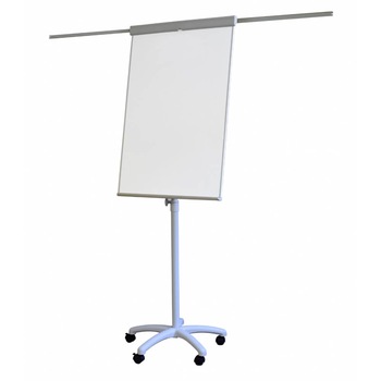 Flipchart Magnetic cu Brate si Roti Memoboards, 68x105cm Flipchart Magnetic cu Brate si Roti Memoboards, 68x105cm