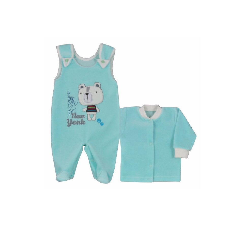 Compleu 2 piese pentru baieti Koala Swiata 05-087T, Turcoaz 68 cm