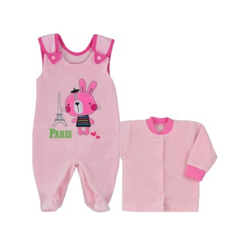 Compleu 2 piese pentru fete Koala Swiata 05-087RO, Roz 68 cm Compleu 2 piese pentru fete Koala Swiata 05-087RO, Roz 68 cm