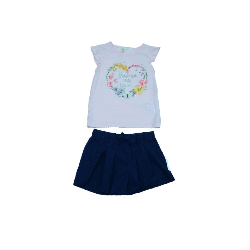 Compleu 2 piese de vara fete Happy House SS-088-104, Roz 14319