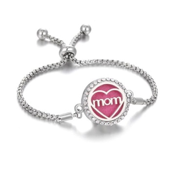 Bratara difuzor de ulei esential cu inchidere magnetica pentru aromaterapie sau parfum , Love Mom Bratara difuzor de ulei esential cu inchidere magnetica pentru aromaterapie sau parfum , Love Mom