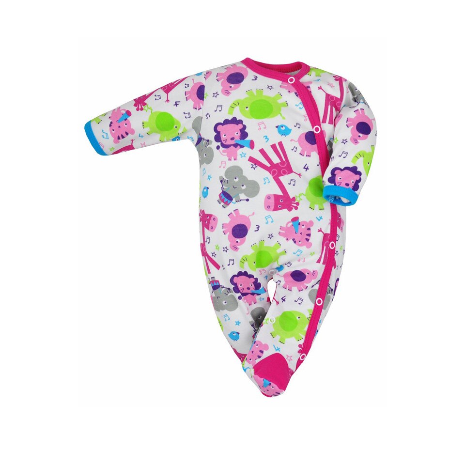 Salopeta cu maneca lunga pentru fete Koala Zoo 3177-R, Multicolor 80 cm