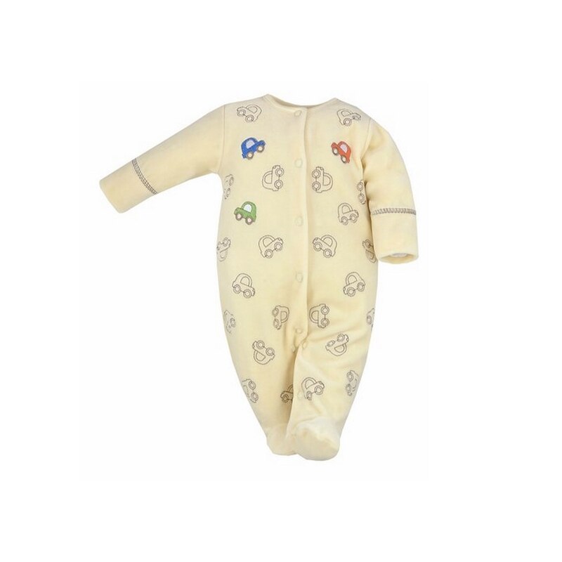 Salopeta cu maneca lunga pentru baieti Koala 2559 , Crem 68 cm