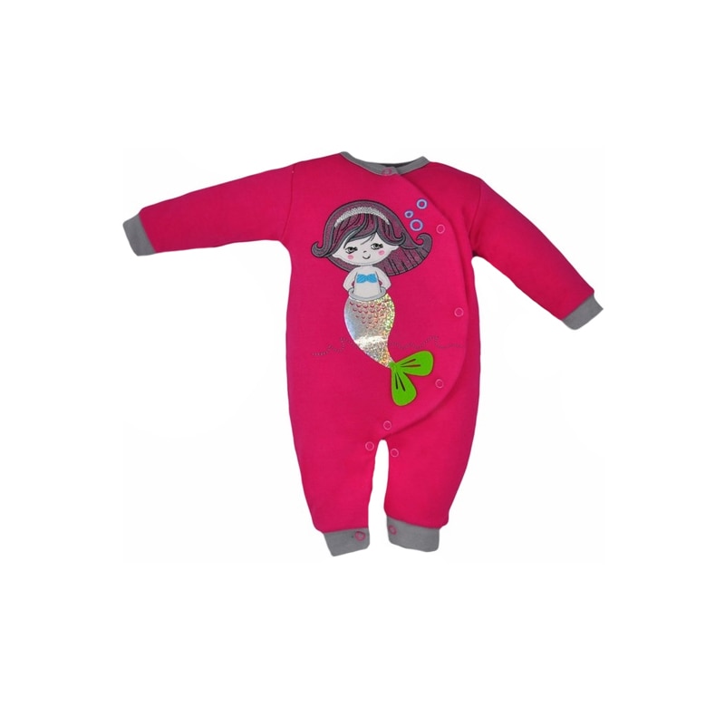 Salopeta cu maneca lunga pentru fete Koala Bali 3049-R, Fucsia 74 cm