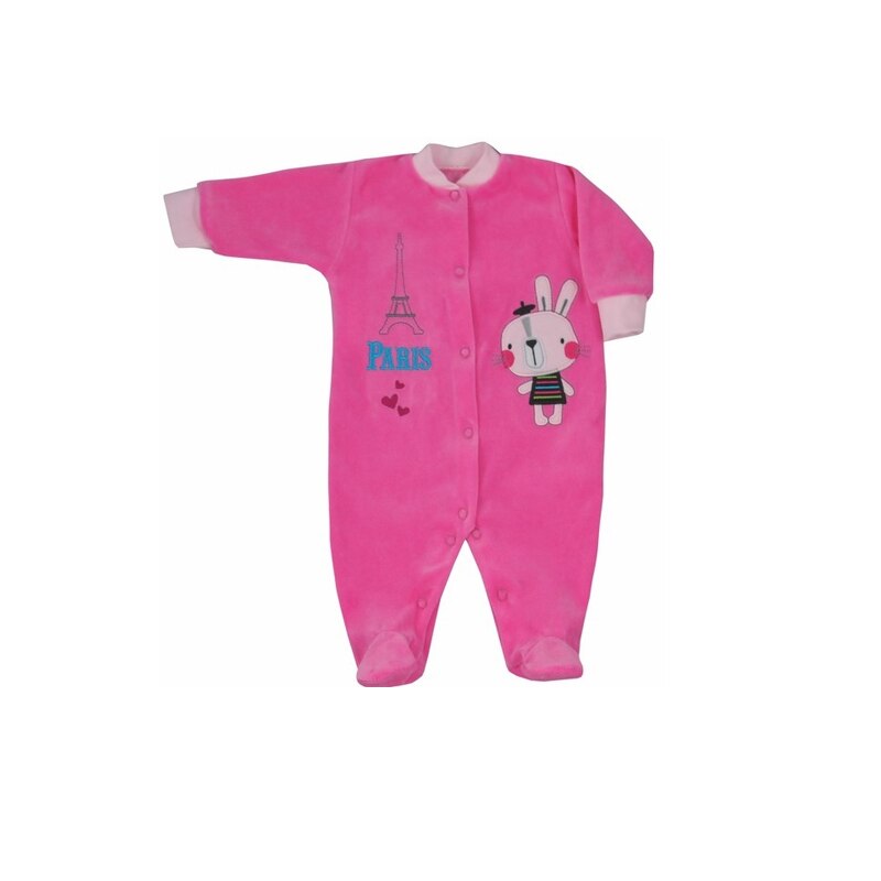 Salopeta cu maneca lunga pentru fete Koala Swiata 05-092F1-68, Fucsia 68 CM