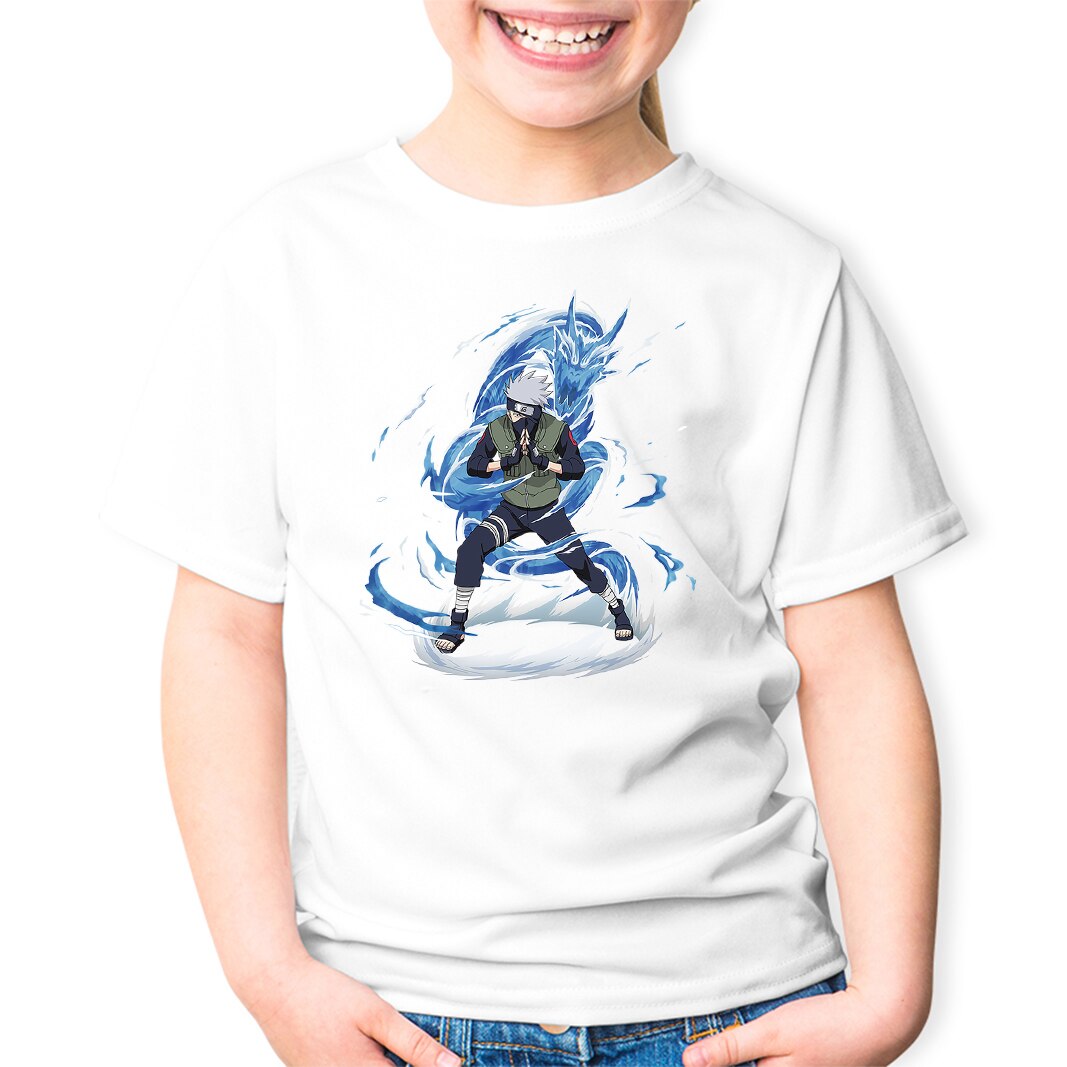 Tricou copii Naruto Kakashi Hatake Shippuden To Boruto, Alb