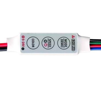 Mini controller, pentru lumini led, RGB, 6A, 72W , 5-24V DC, RGBCM, Ultralux Mini controller, pentru lumini led, RGB, 6A, 72W , 5-24V DC, RGBCM, Ultralux