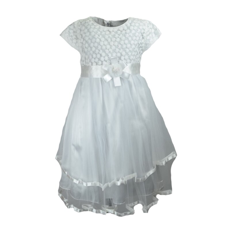 Rochita eleganta pentru fete Mini Junior SR10, Alb 110 CM Standard