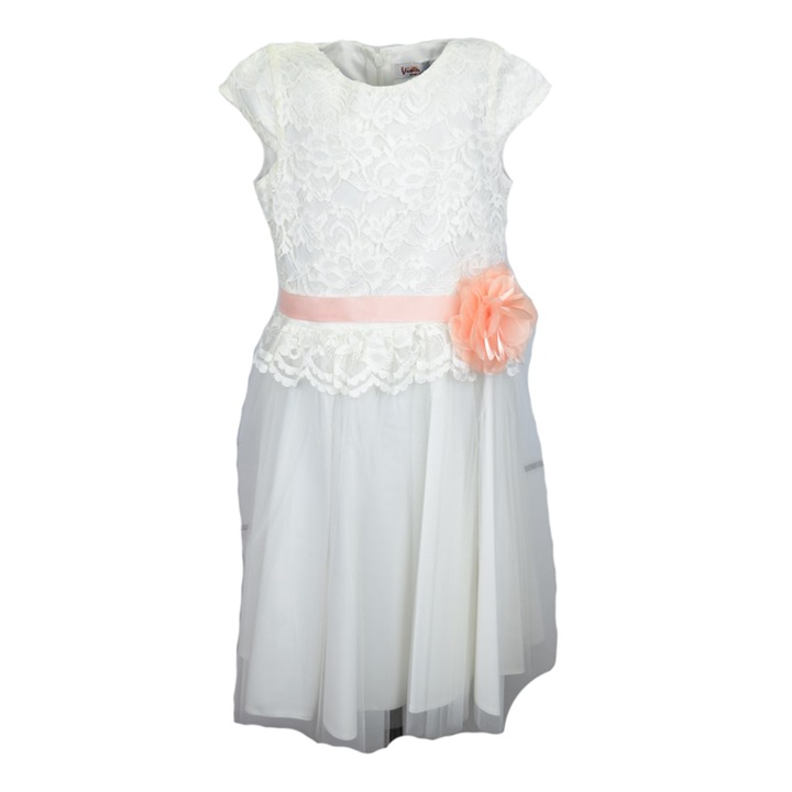 Елегантна рокля за момиче VIWA VV19-158, Бяла 158 СМ