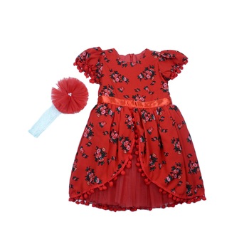 Rochita traditionala pentru fete Colibri 1018-RO1, Rosu 13920 Rochita traditionala pentru fete Colibri 1018-RO1, Rosu 13920