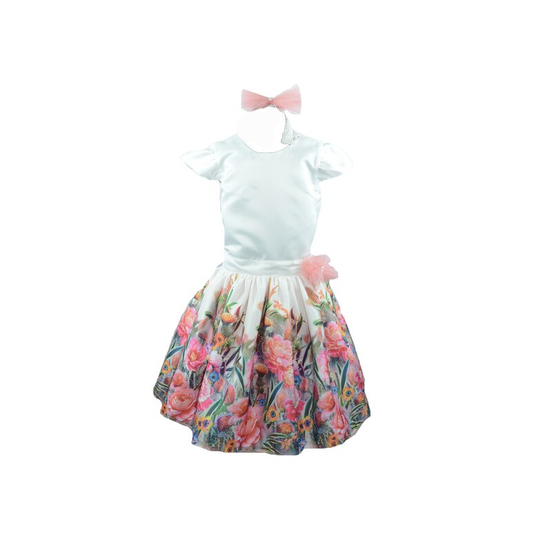 Rochita pentru fete Colibri 1109-A1, Alb 122 cm