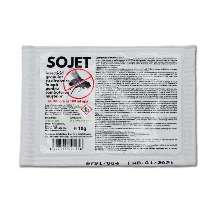 Insecticid Sojet anti muste, 10 grame