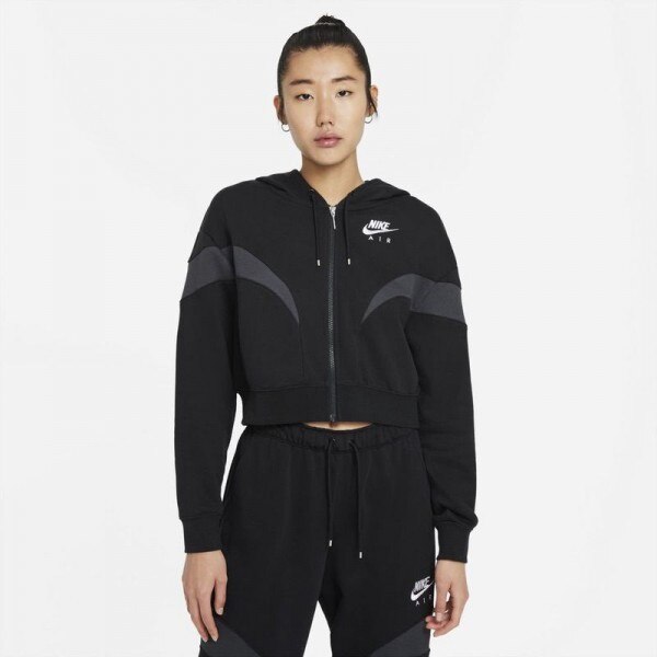Bluza Nike w nsw air flc gx fz hoodie, M INTL, Negru