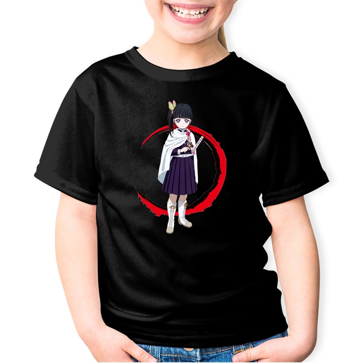 Gyerek Póló Demon Slayer Kanao Tsuyuri Dark Manga, Fekete