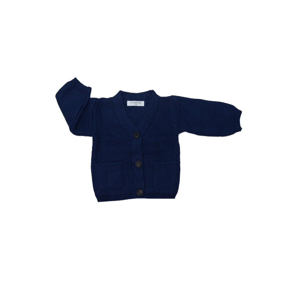 Cardigan maneca lunga pentru baieti Vitamins JRSV3-B, Bleumarin 16270