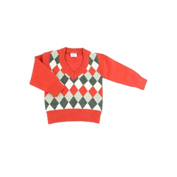 Pulover maneca lunga Baieti Vitamins 4004R, Rosu 74 cm Pulover maneca lunga Baieti Vitamins 4004R, Rosu 74 cm