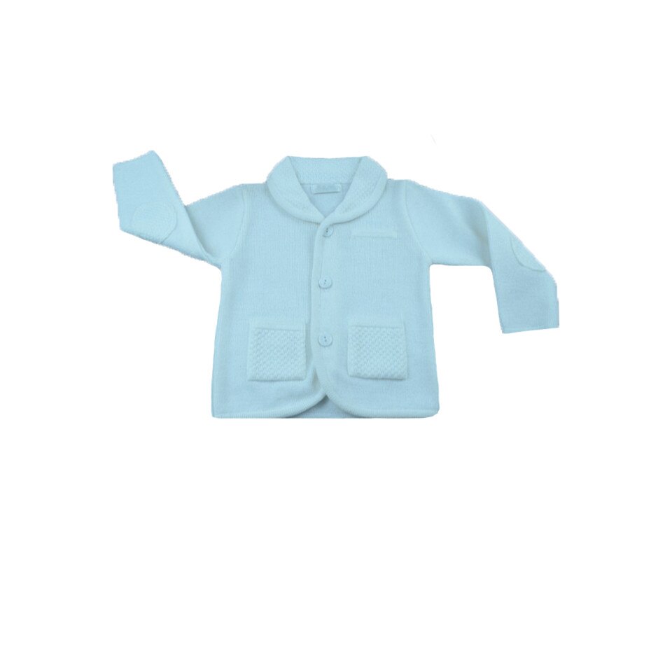 Cardigan maneca lunga pentru baieti Christopher Baby Club 5133A, Alb 74 cm