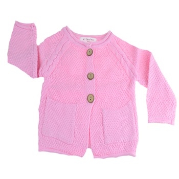 Cardigan cu maneca lunga pentru fete Vitamins BV-3-92-cm, Roz 34353 Cardigan cu maneca lunga pentru fete Vitamins BV-3-92-cm, Roz 34353