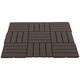 Настилка за градината Outsunny, Неплъзгащи се, 30x30x2 см, Кафяв