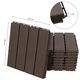 Настилка за градината Outsunny, Неплъзгащи се, 30x30x2 см, Кафяв