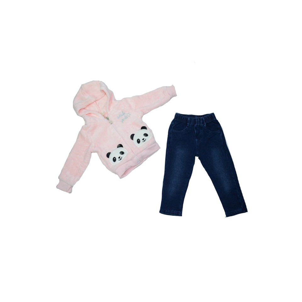 Compleu 2 piese pentru fete Happy House HH79-R-92, Roz 92 CM