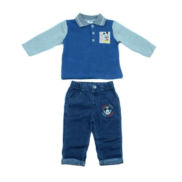 Compleu 2 piese pentru baieti Sun City Mickey Mouse AHQ0297-68, Multicolor 18147