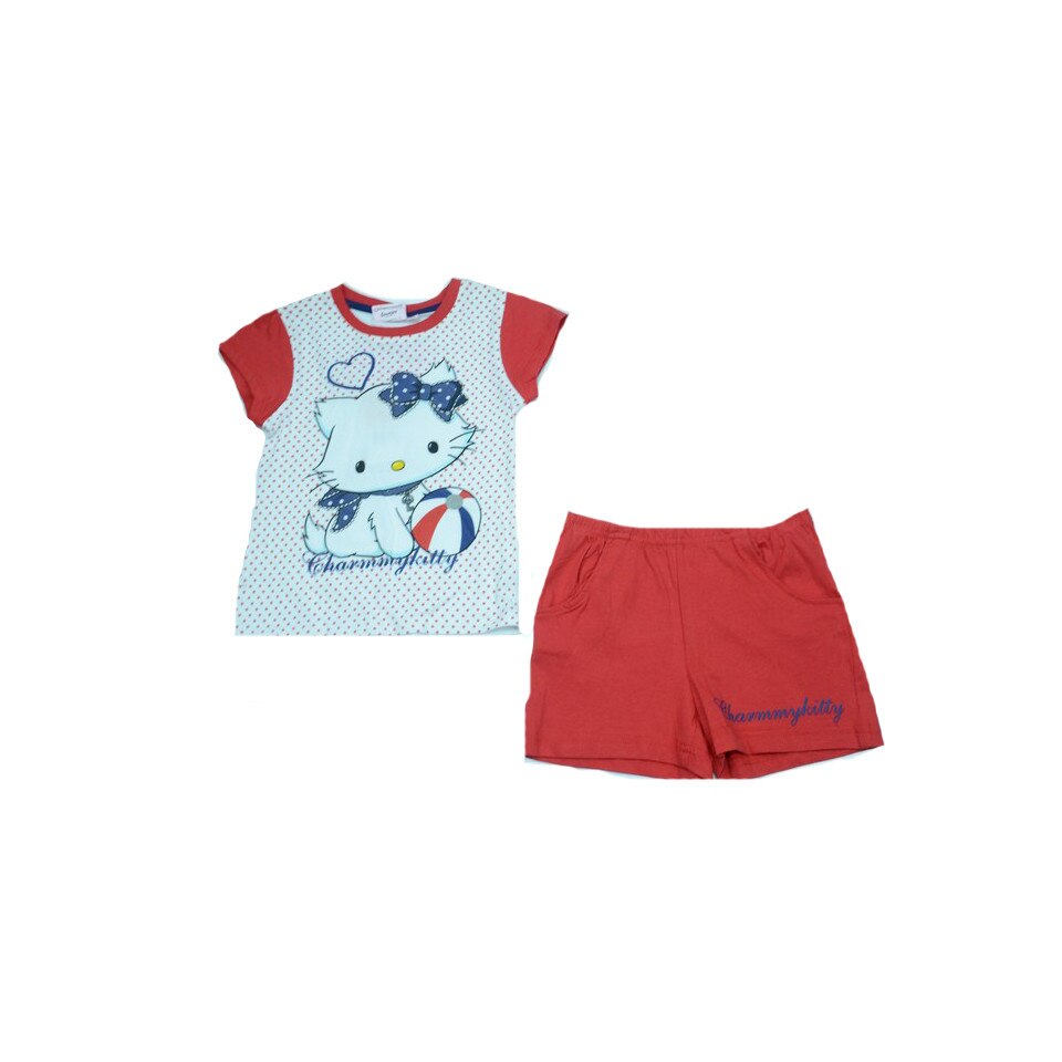 Compleu 2 piese pentru fete Charmmy Kitty Setino V13F2005-RO-110, Multicolor 110 CM