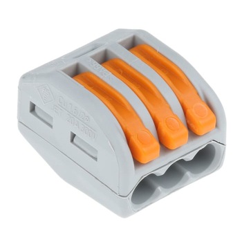 Set cleme WAGO, 50 bucati, 3 poli, 0.14-4.0mm, 450V / 32A Set cleme WAGO, 50 bucati, 3 poli, 0.14-4.0mm, 450V / 32A