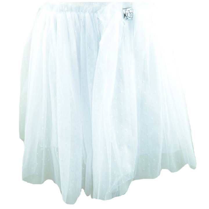Fusta eleganta pentru fete Sara Line SRL4-116-cm, Alb 5351
