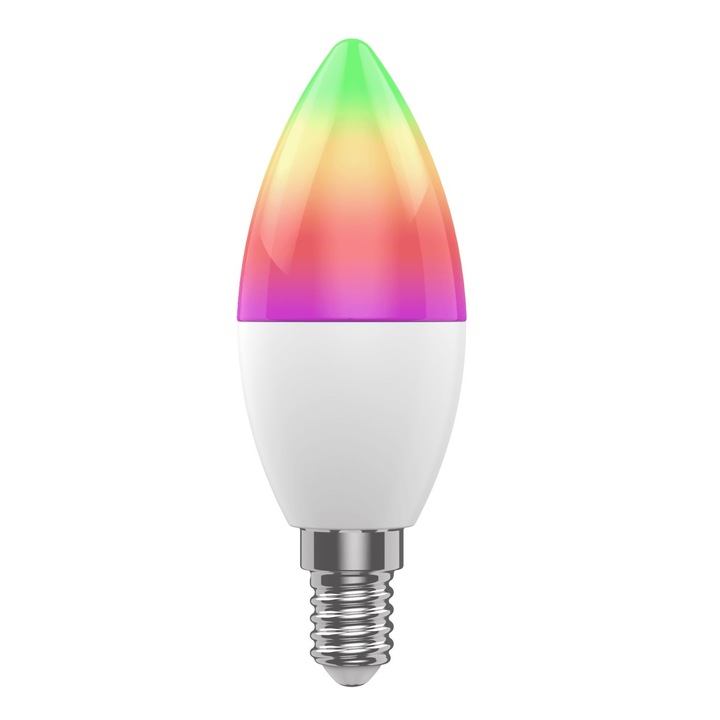 Крушка Woox, LED Smart WiFi, R9075, E14, 5W, Многоцветни