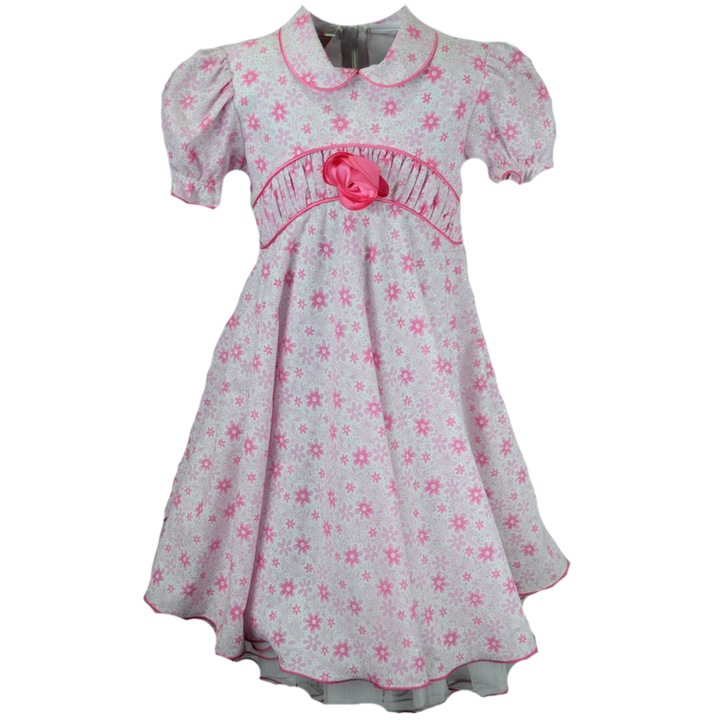 Rochita eleganta pentru fete Mini Junior RM-23-98-cm, Roz 98 CM