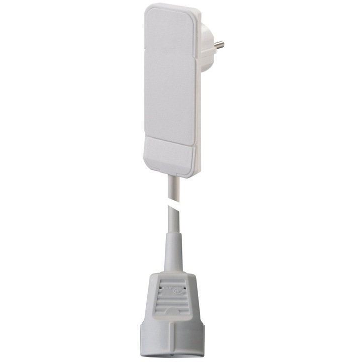 Удължител Bachmann Flat Plug, Контакт Шуко, Кабел 1.5 м, Бял