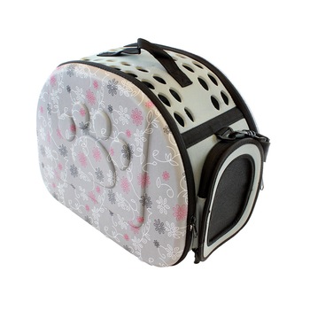 Geanta de transport animale companie pliabila 43x30x32cm Gri Geanta de transport animale companie pliabila 43x30x32cm Gri