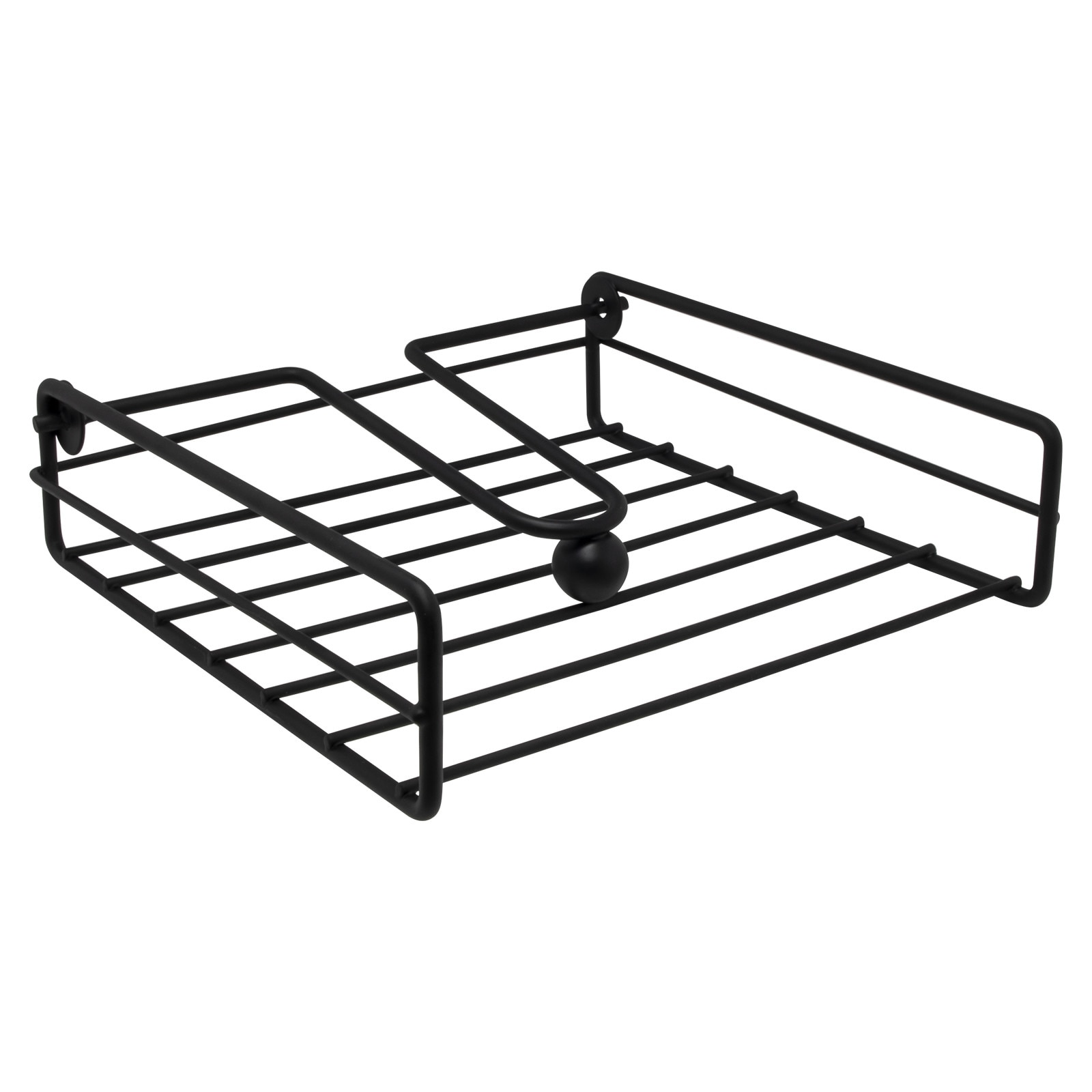 Suport servetele, metal vopsit, 19x5 cm, Black