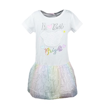 Rochie pentru fete Happy House HH245-A, Alb 29759 Rochie pentru fete Happy House HH245-A, Alb 29759