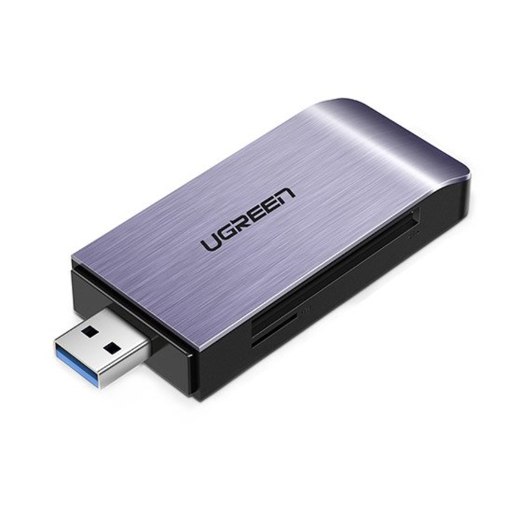 Adaptor, Ugreen, USB 3.0 SD, cititor de carduri Micro SD, gri