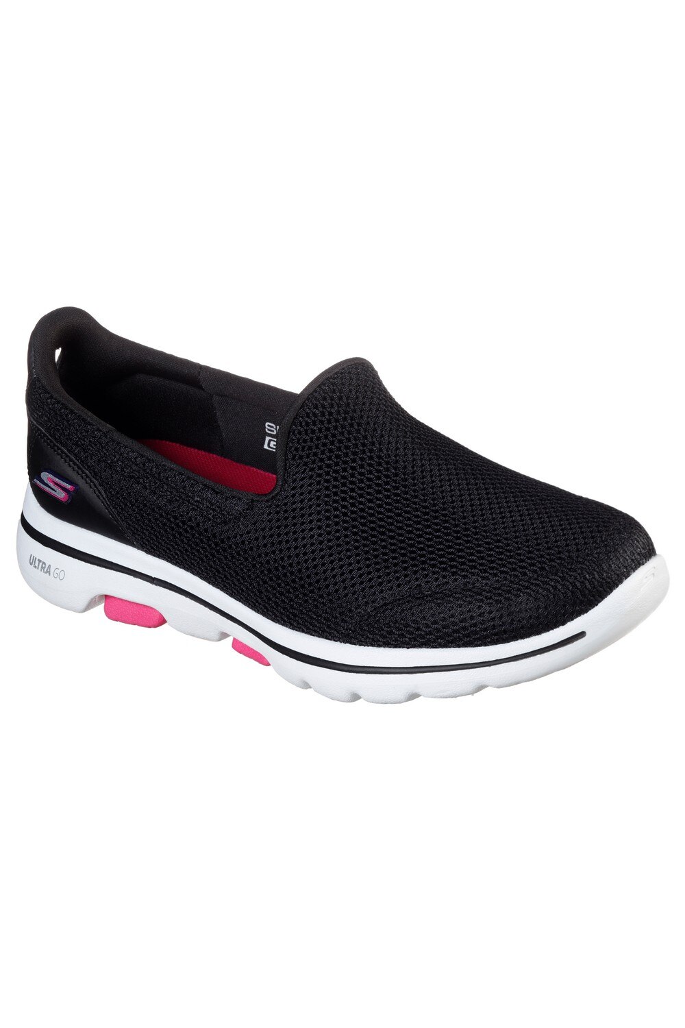 Pantofi sport Slip On Go Walk 5, Skechers, Negru