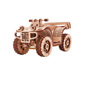 Puzzle 3D ATV, Wood Trick, 57 piese, lemn, maro deschis, + 14 ani Puzzle 3D ATV, Wood Trick, 57 piese, lemn, maro deschis, + 14 ani