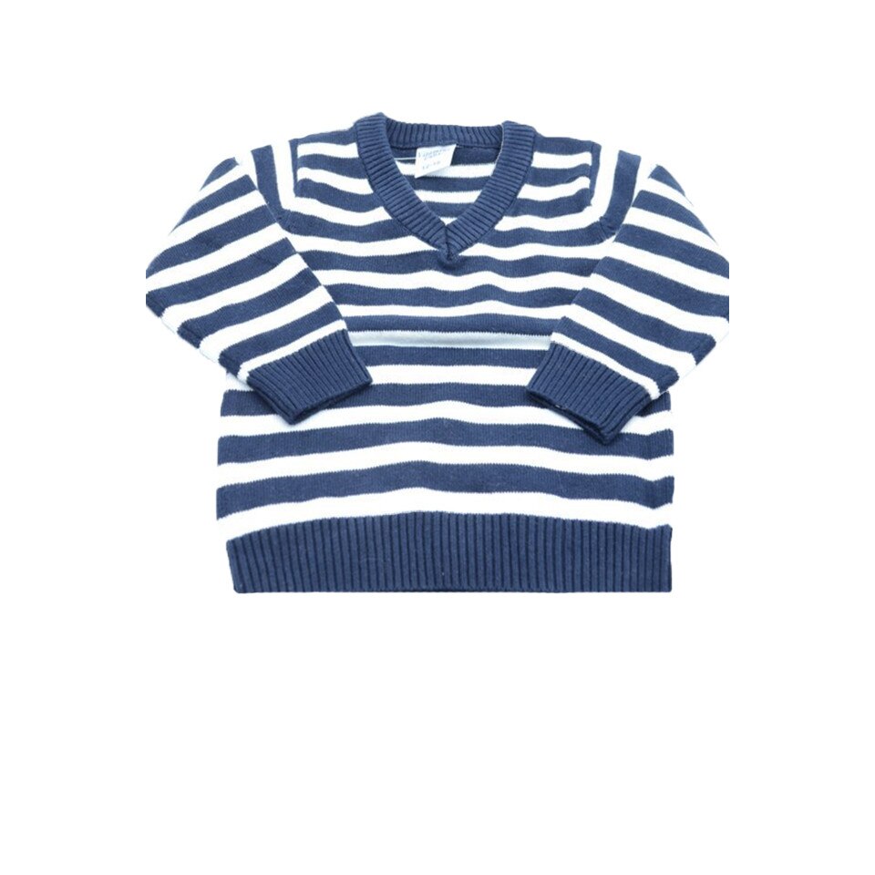 Pulover maneca lunga pentru Baieti Vitamins Baby 4011B, Bleumarin 68 cm
