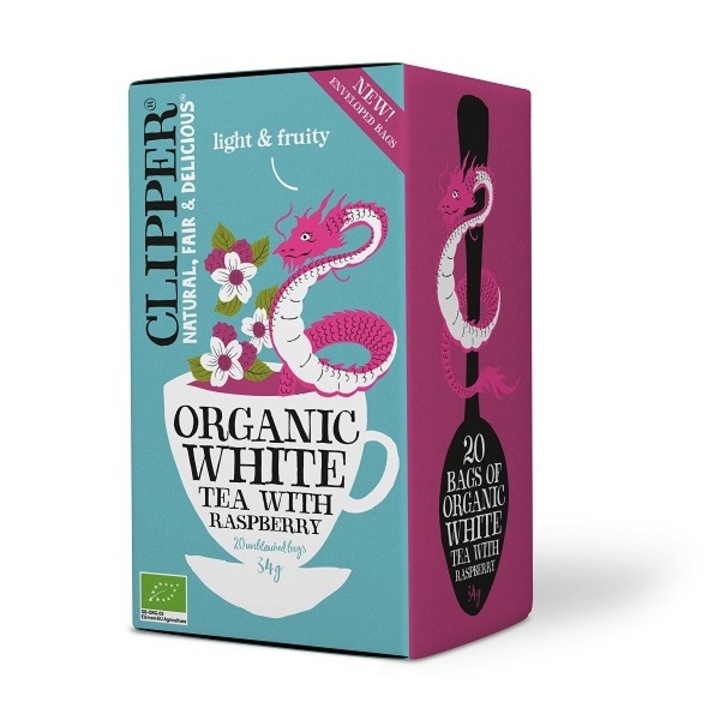 Clipper Tea Málnás Fehér Tea - filter, 20 db, Tea, 34 g