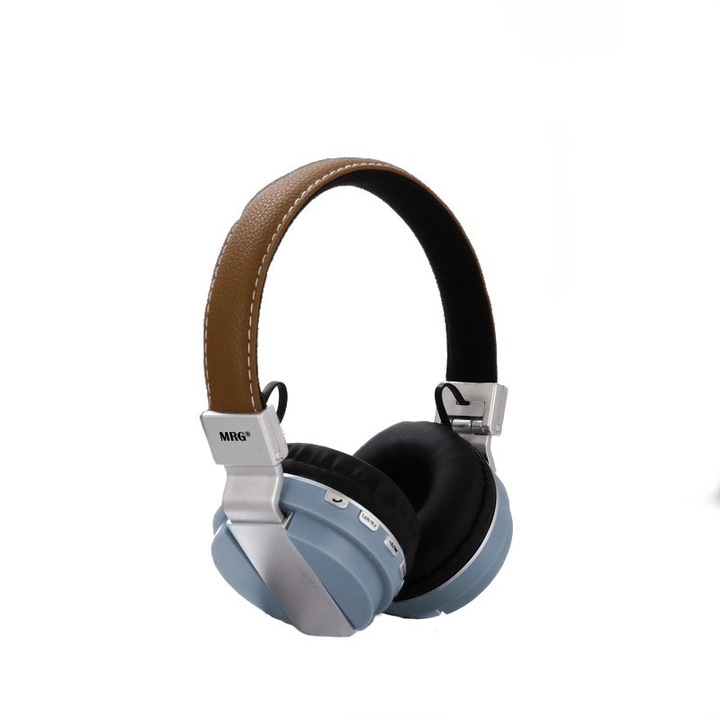 Безжични слушалки MRG MS45, Handsfree, С bluetooth, Кафяви