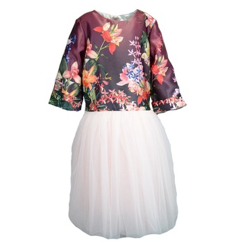Rochita eleganta pentru fete Mini Junior 253AB, Multicolor 34380 Rochita eleganta pentru fete Mini Junior 253AB, Multicolor 34380